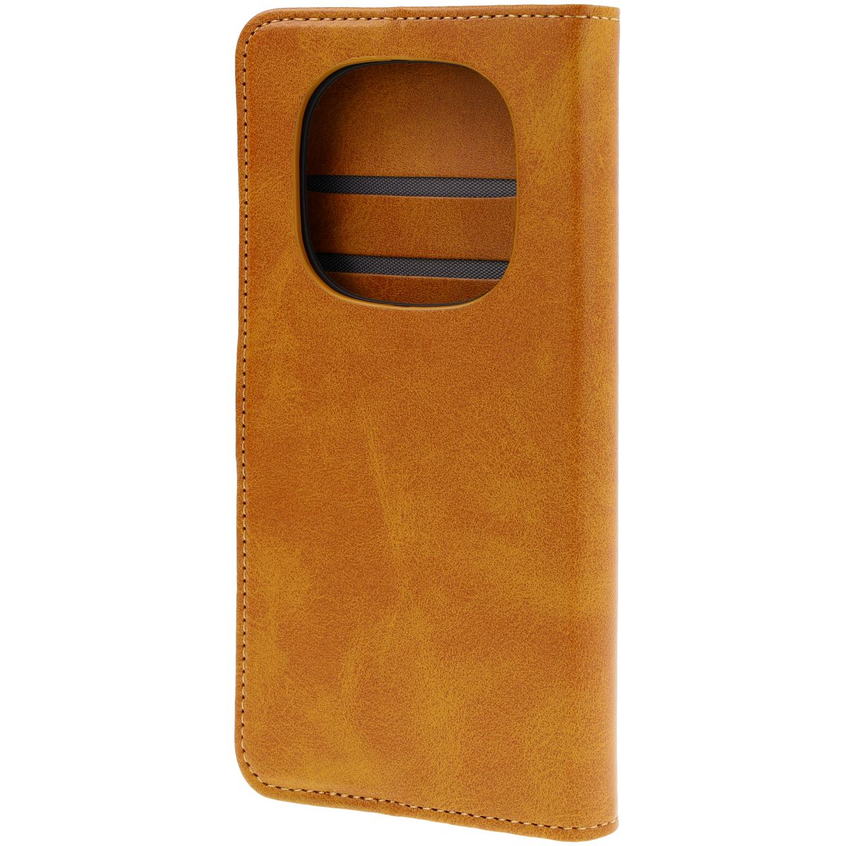 Handyhülle mit Klappe für Xiaomi Redmi Note 14 Pro 5G / Poco X7, Bizon Case Pocket, Braun