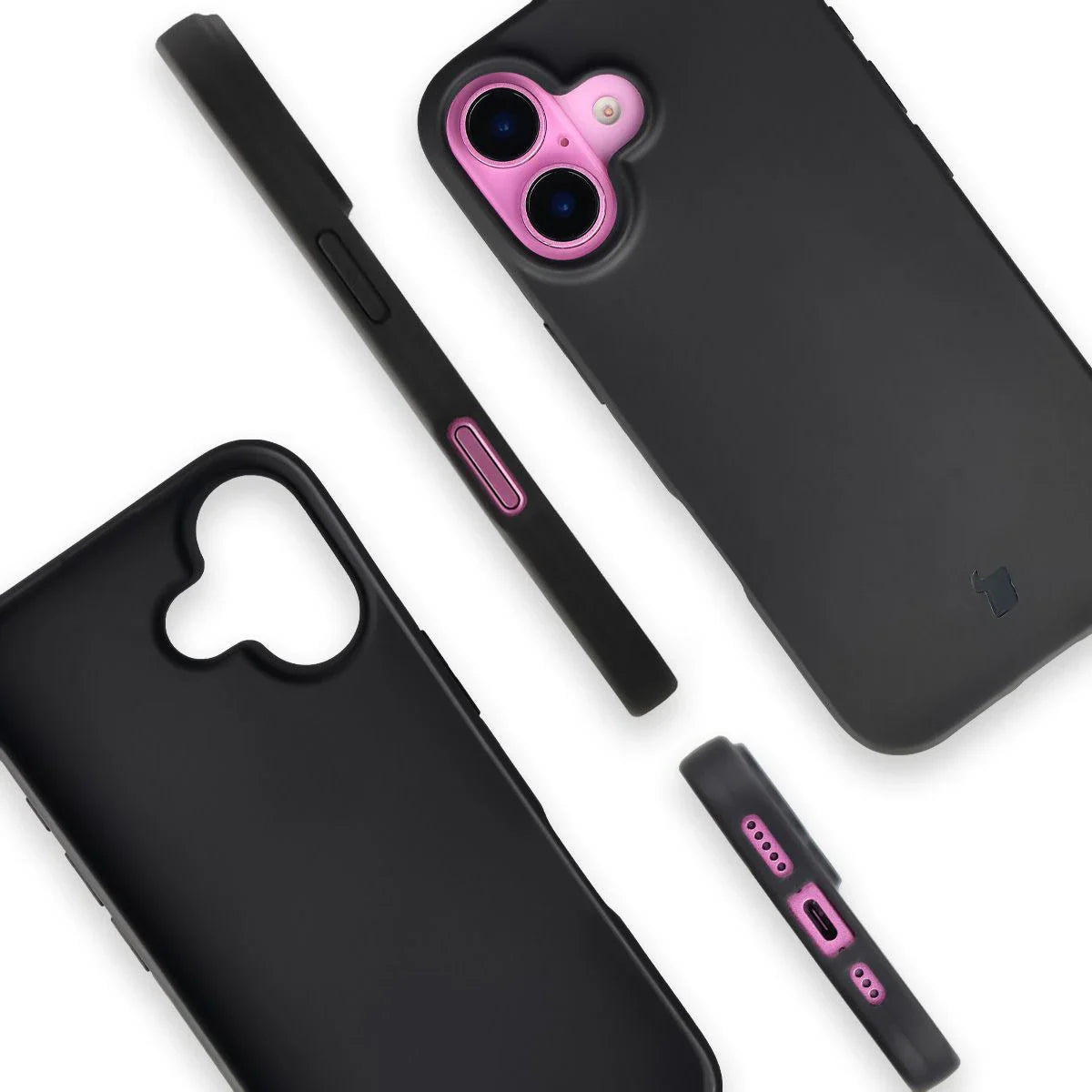 Recycelte Handyhülle Bizon ReLeaf für iPhone 16, Schwarz