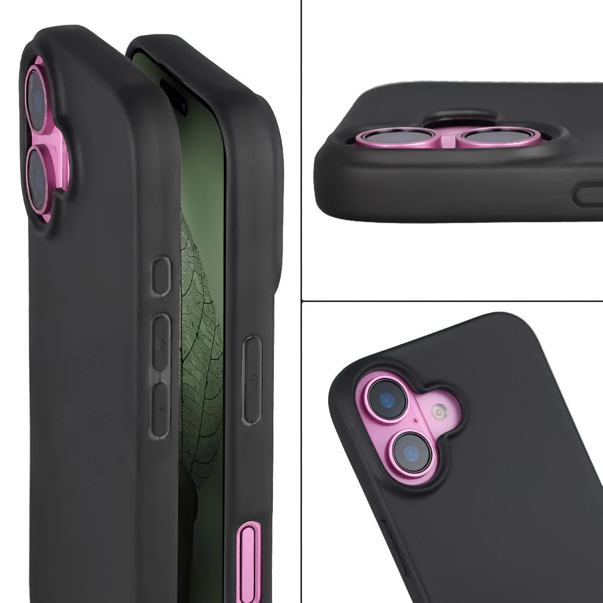 Recycelte Handyhülle Bizon ReLeaf für iPhone 16, Schwarz