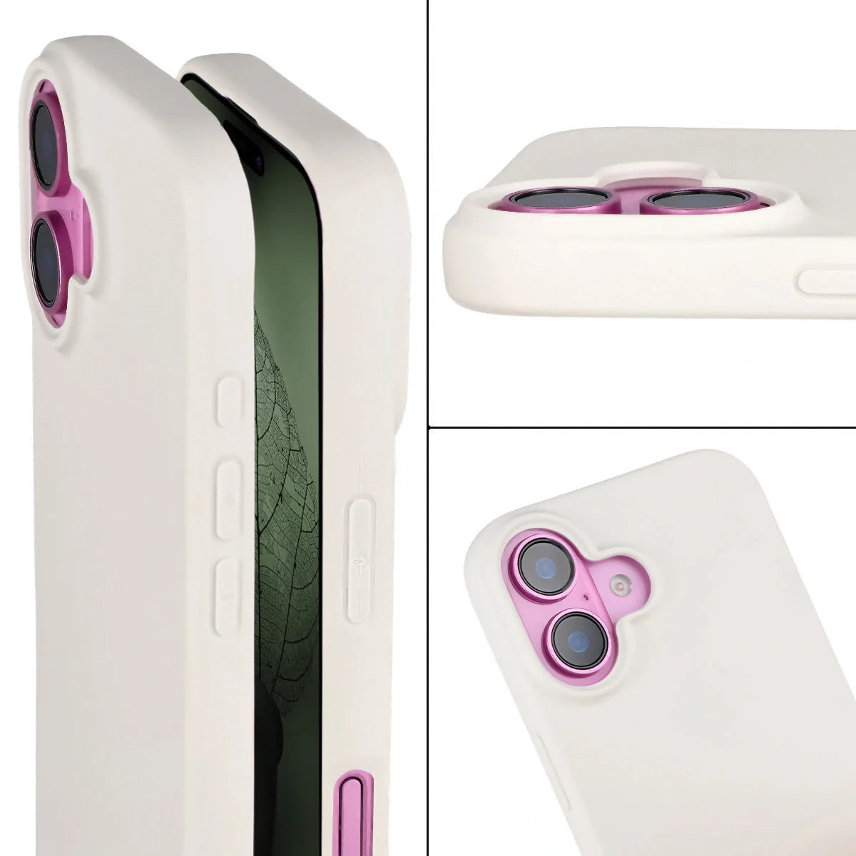 Recycelte Handyhülle Bizon ReLeaf für iPhone 16, Weiß