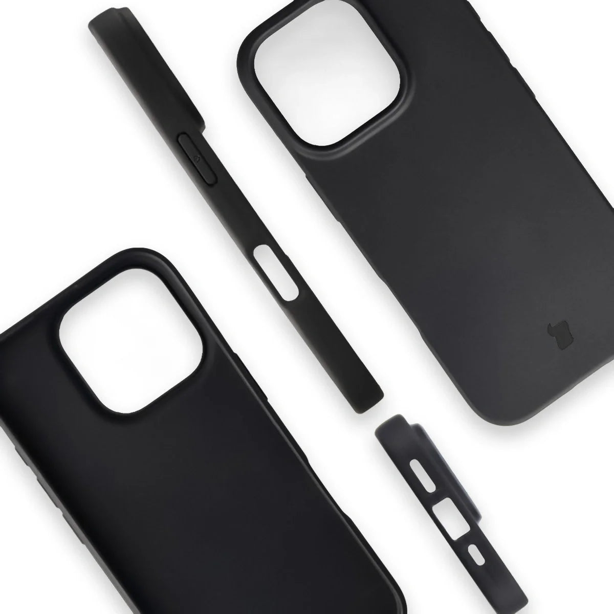 Recycelte Handyhülle Bizon ReLeaf für iPhone 16 Pro, Schwarz