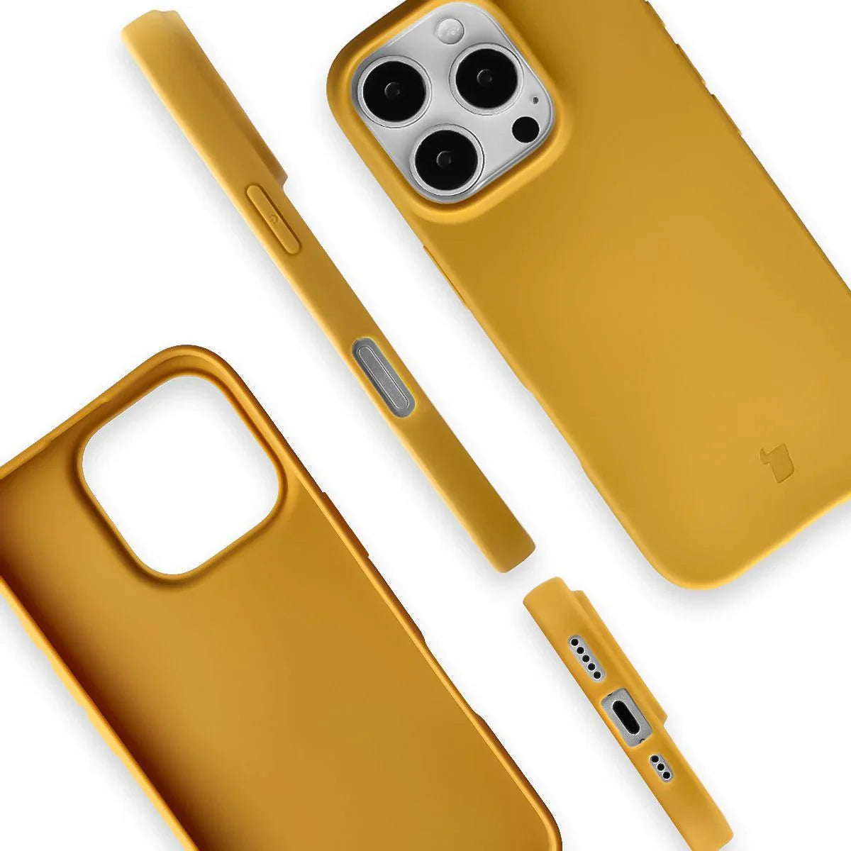 Recycelte Handyhülle Bizon ReLeaf für iPhone 16 Pro, Dunkelgelb