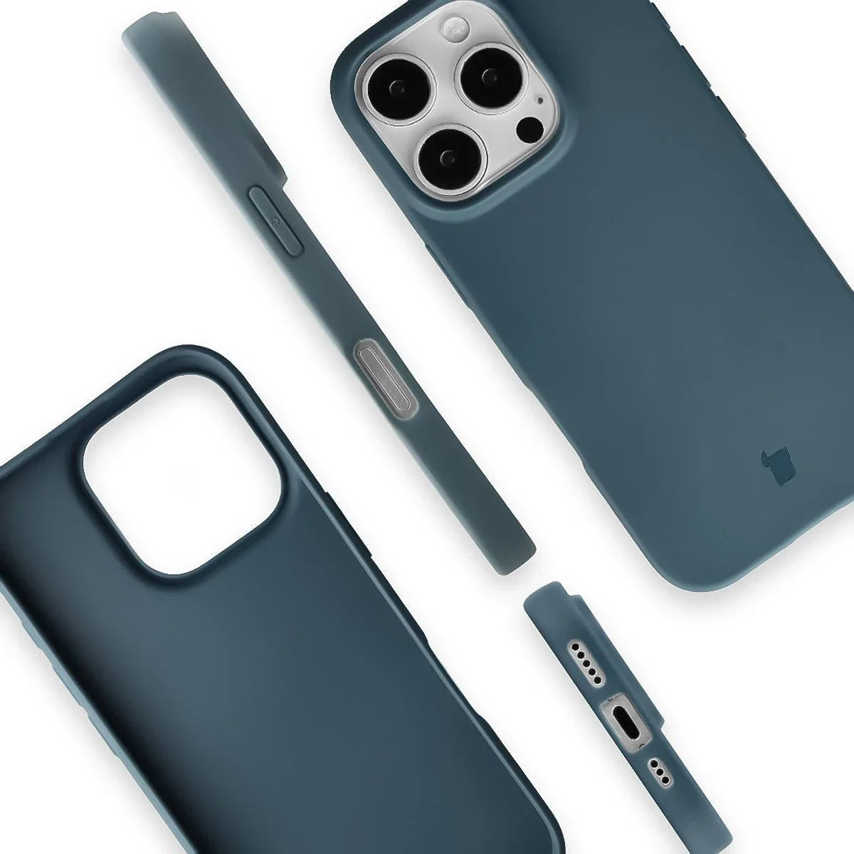 Recycelte Handyhülle Bizon ReLeaf für iPhone 16 Pro, Dunkelblau