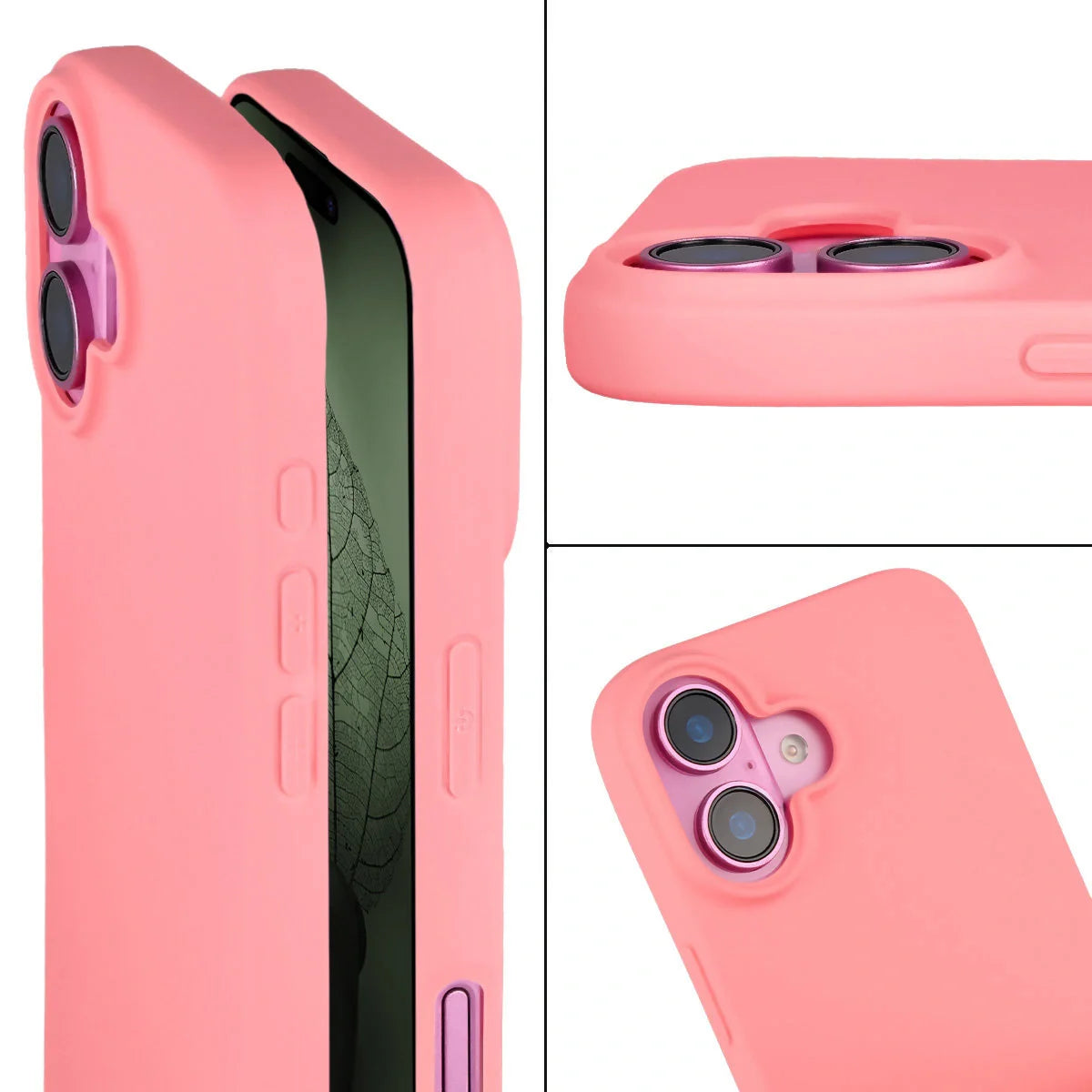 Recycelte Handyhülle Bizon ReLeaf für iPhone 16, Rosa