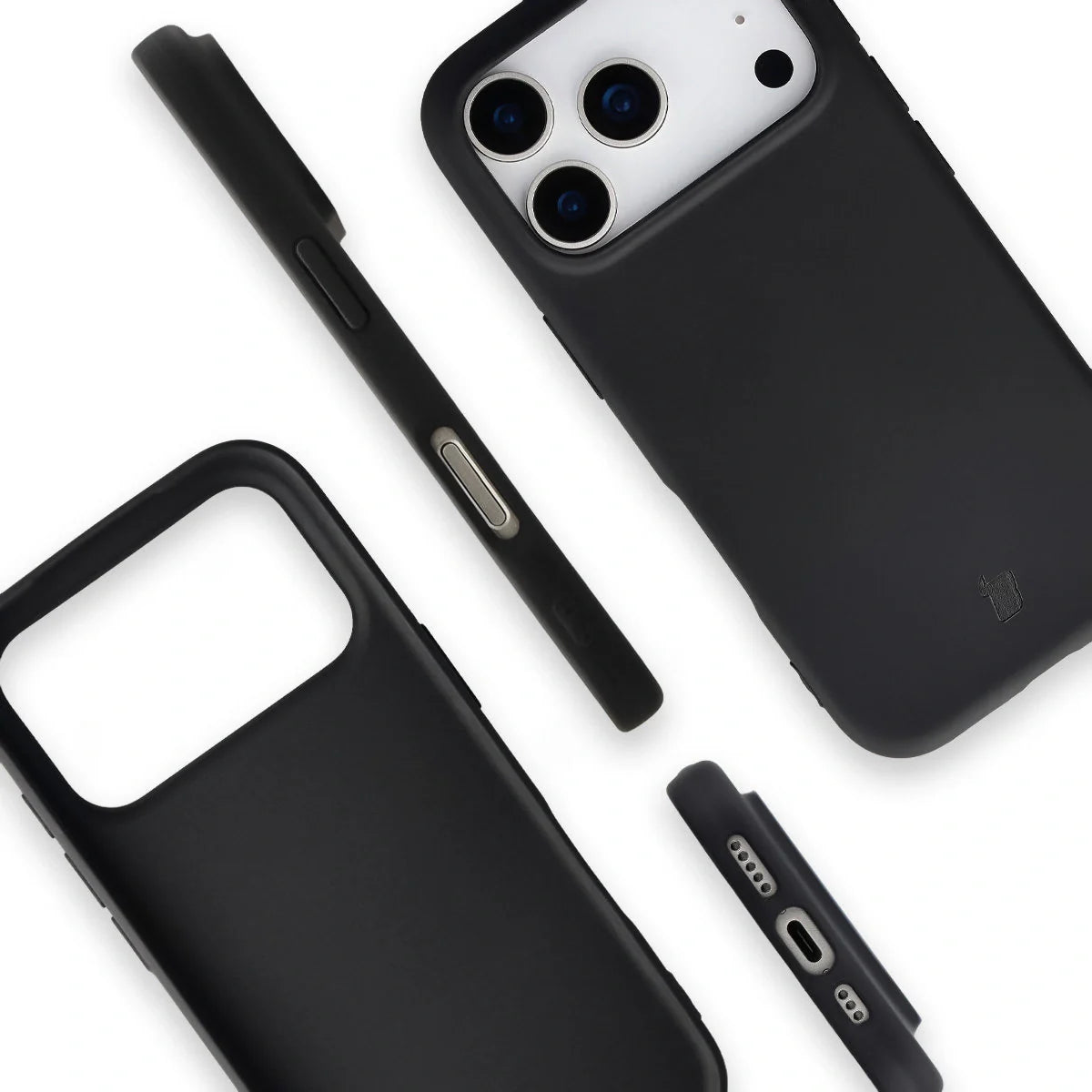 Recycelte Handyhülle Bizon ReLeaf für iPhone 17 Pro, Schwarz