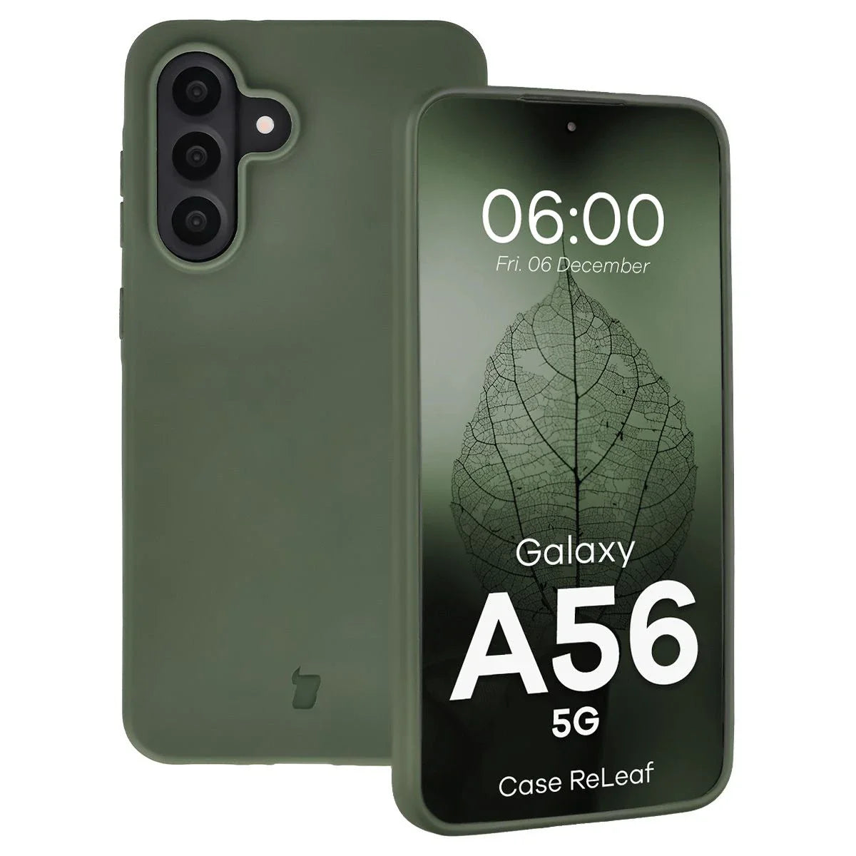 Recycelte Handyhülle Bizon ReLeaf für Galaxy A56 5G, Dunkelgrün
