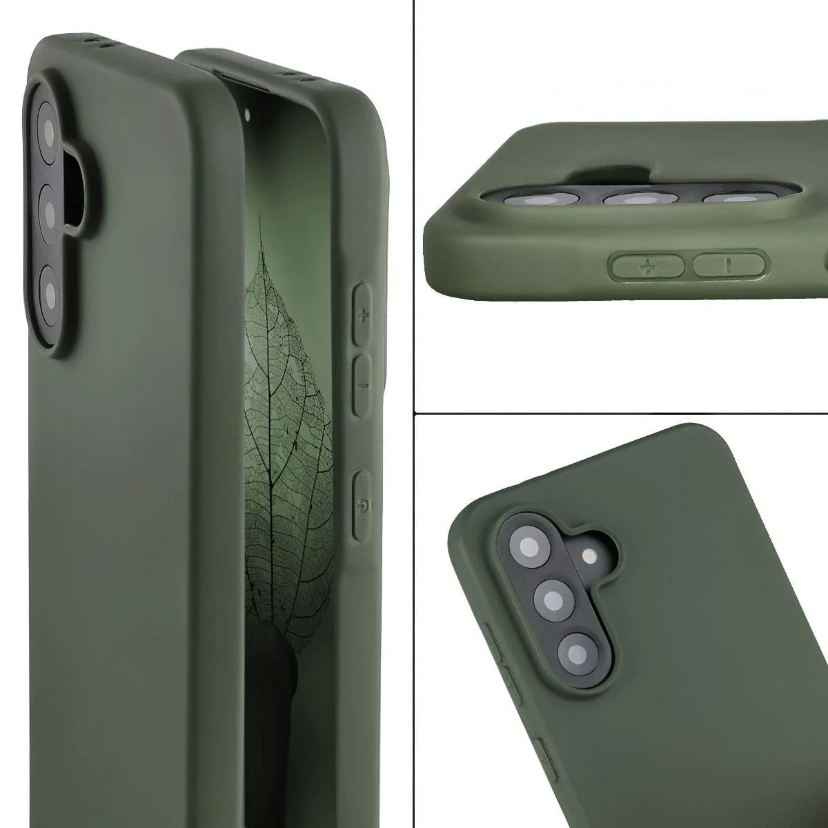 Recycelte Handyhülle Bizon ReLeaf für Galaxy A56 5G, Dunkelgrün