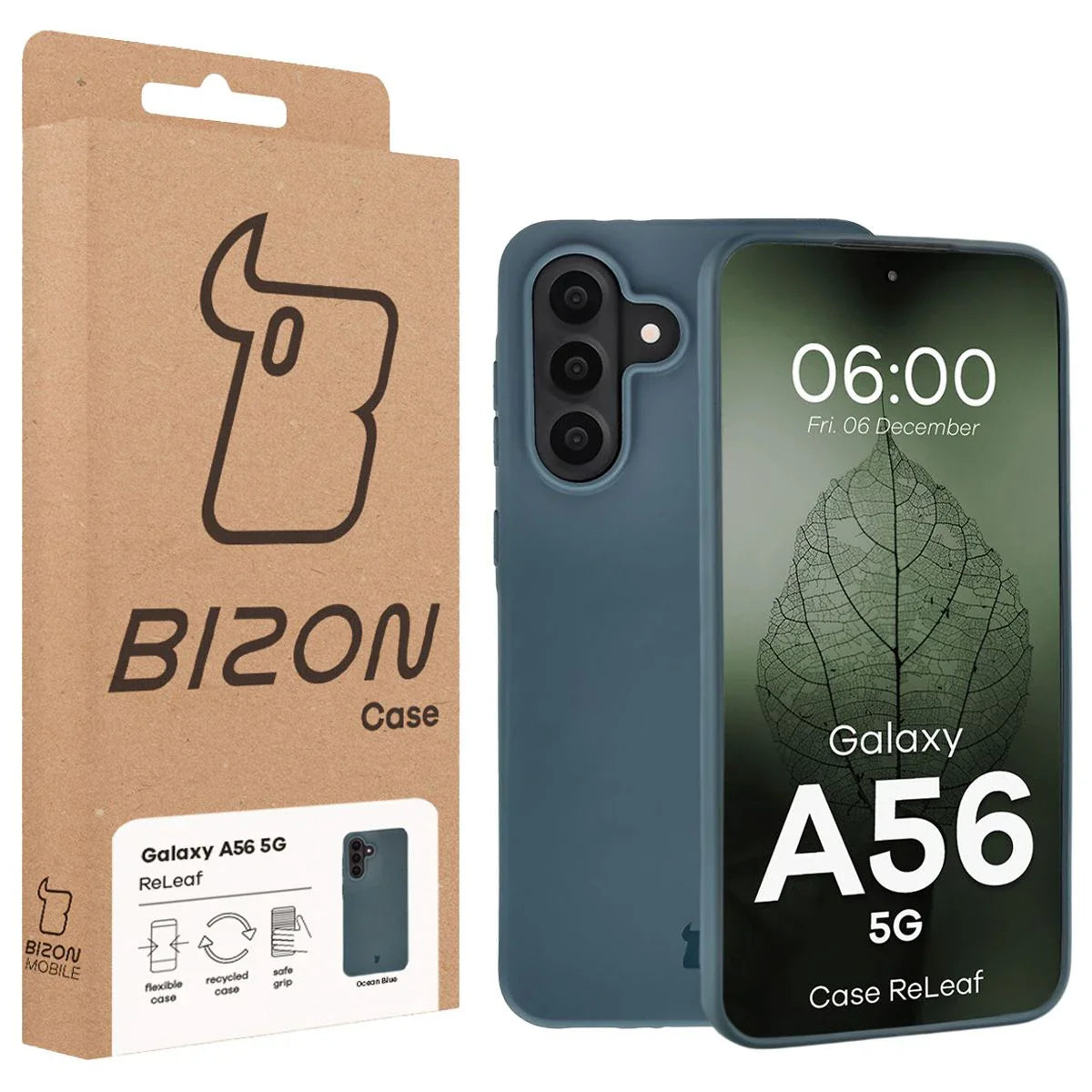 Recycelte Handyhülle Bizon ReLeaf für Galaxy A56 5G, Dunkelblau