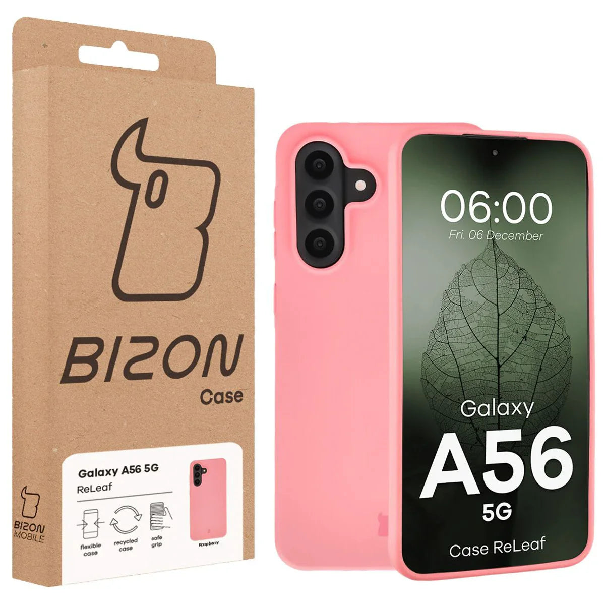 Recycelte Handyhülle Bizon ReLeaf für Galaxy A56 5G, Rosa