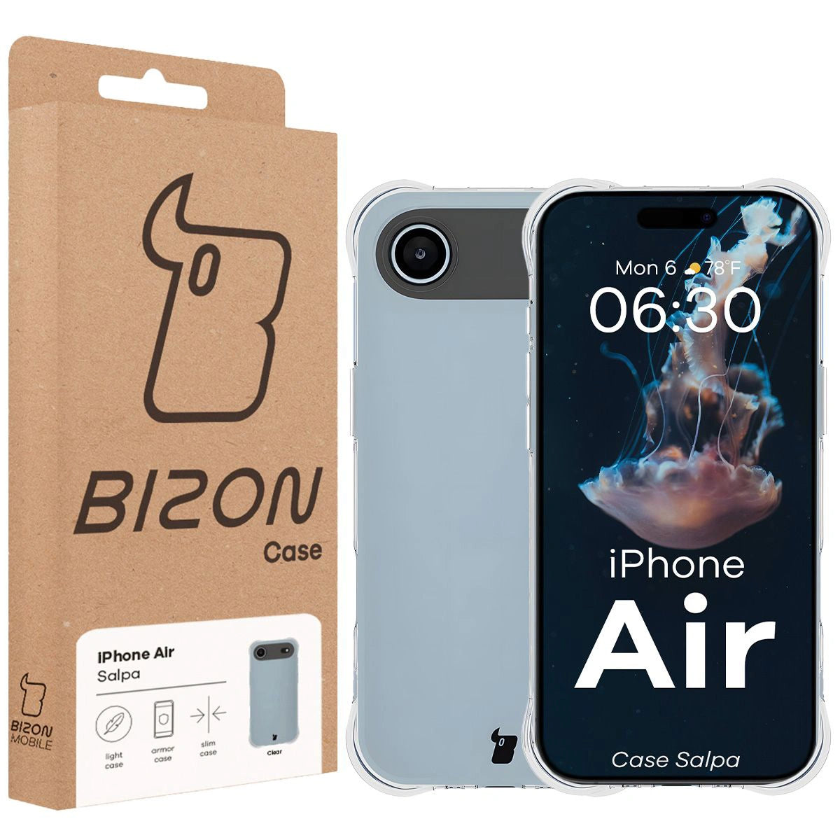 Flexible Handyhülle für iPhone Air, Bizon Case Salpa, Transparent