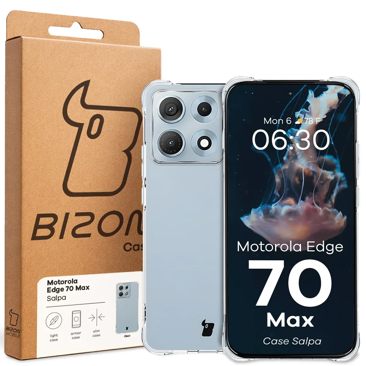 Flexible Handyhülle für Motorola Edge 70 Max, Bizon Case Salpa, Transparent (7/7)