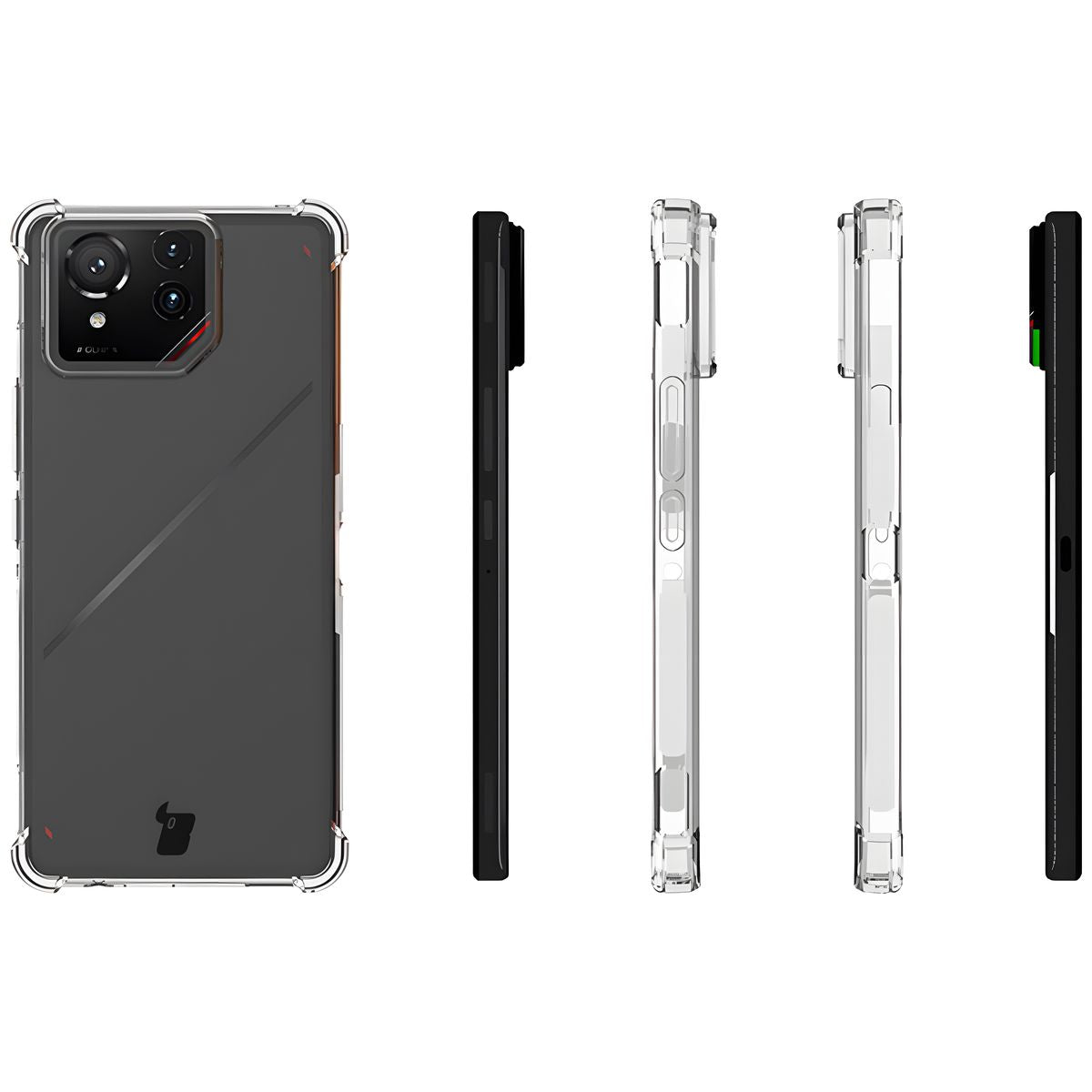 Flexible Handyhülle für Asus ROG Phone 9 / 9 Pro, Bizon Case Salpa, Transparent