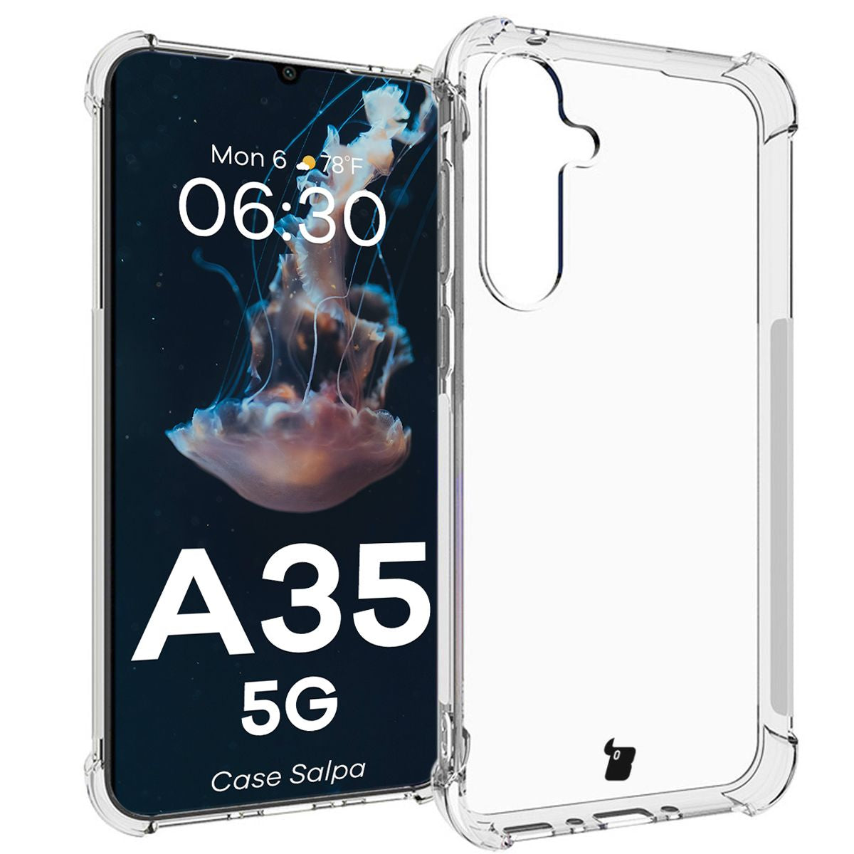 Flexible Schutzhülle für Galaxy A35 5G, Bizon Case Salpa, Transparent