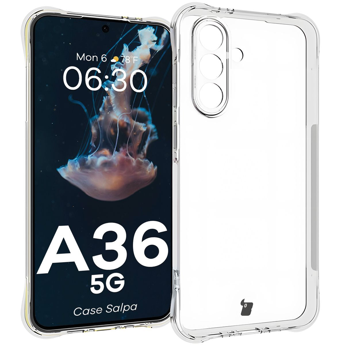 Flexible Handyhülle für Galaxy A36 5G, Bizon Case Salpa, Transparent