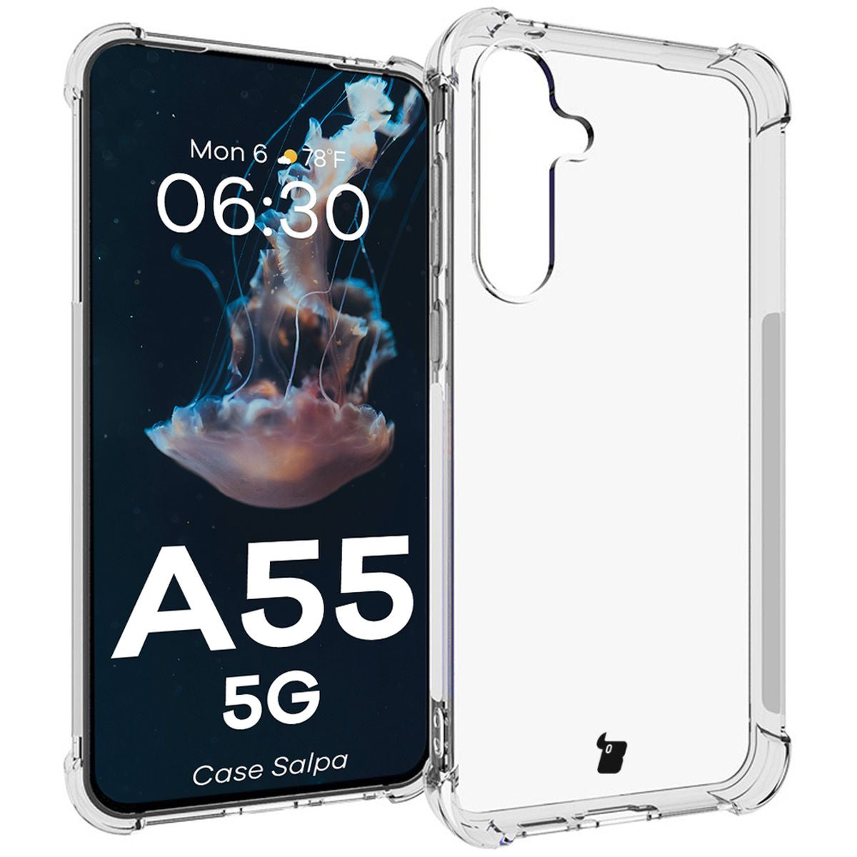 Flexible Schutzhülle für Galaxy A55 5G, Bizon Case Salpa, Transparent
