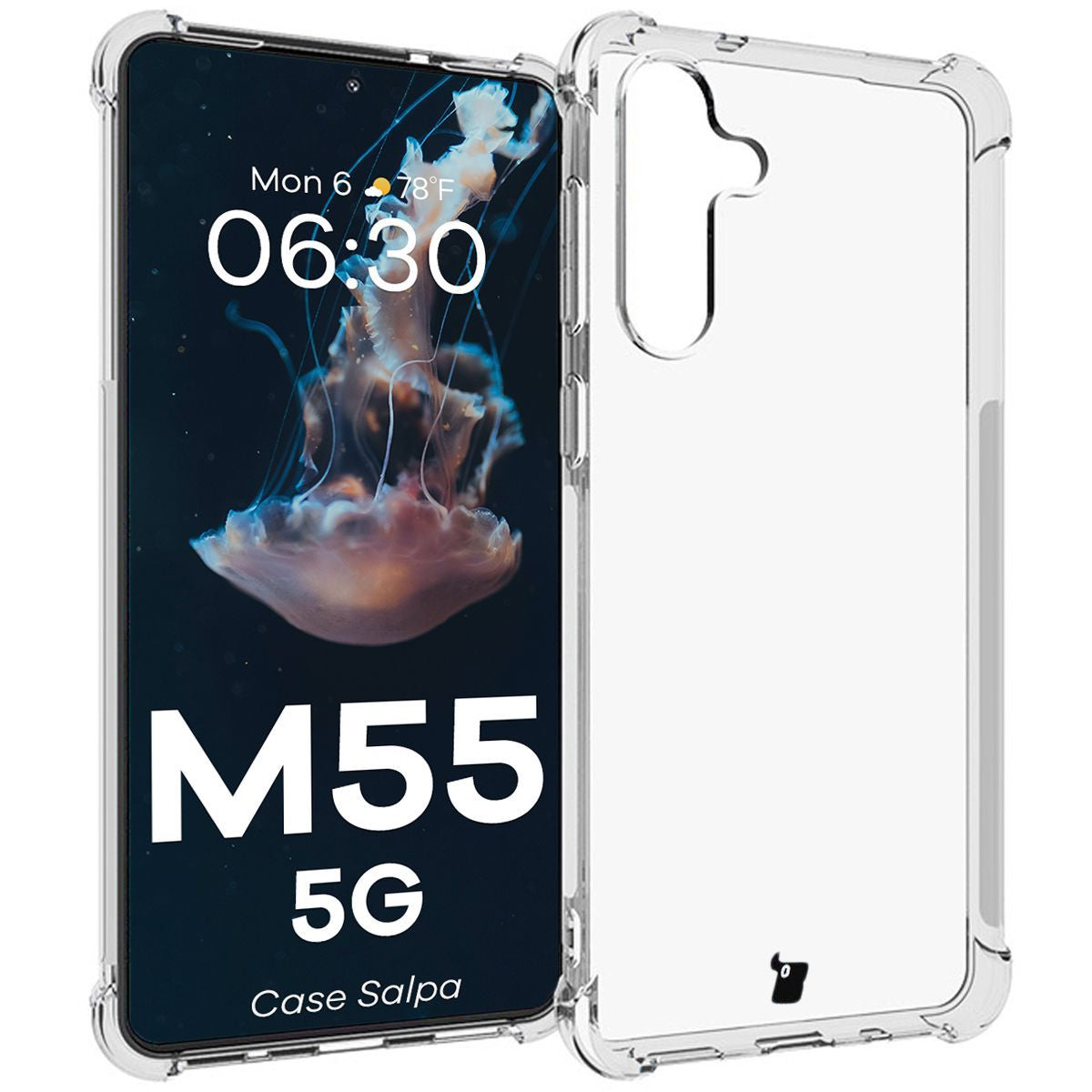Flexible Schutzhülle für Galaxy M55 5G, Bizon Case Salpa, Transparent