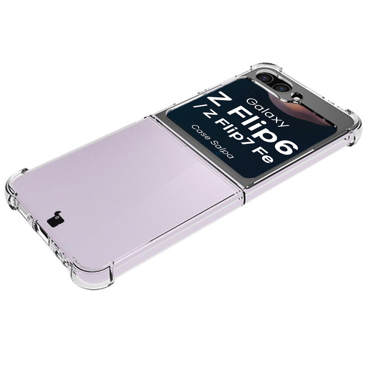 Flexible Handyhülle für Galaxy Z Flip7 FE / Z Flip6, Bizon Case Salpa, Transparent