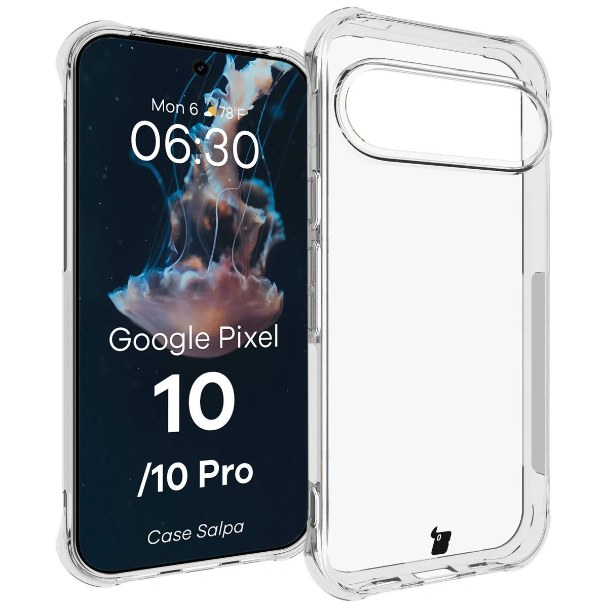 Flexible Handyhülle für Google Pixel 10 / 10 Pro, Bizon Case Salpa, Transparent