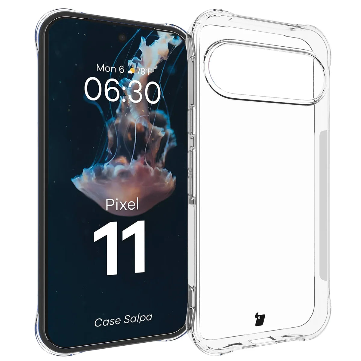 Flexible Handyhülle für Google Pixel 11, Bizon Case Salpa, Transparent