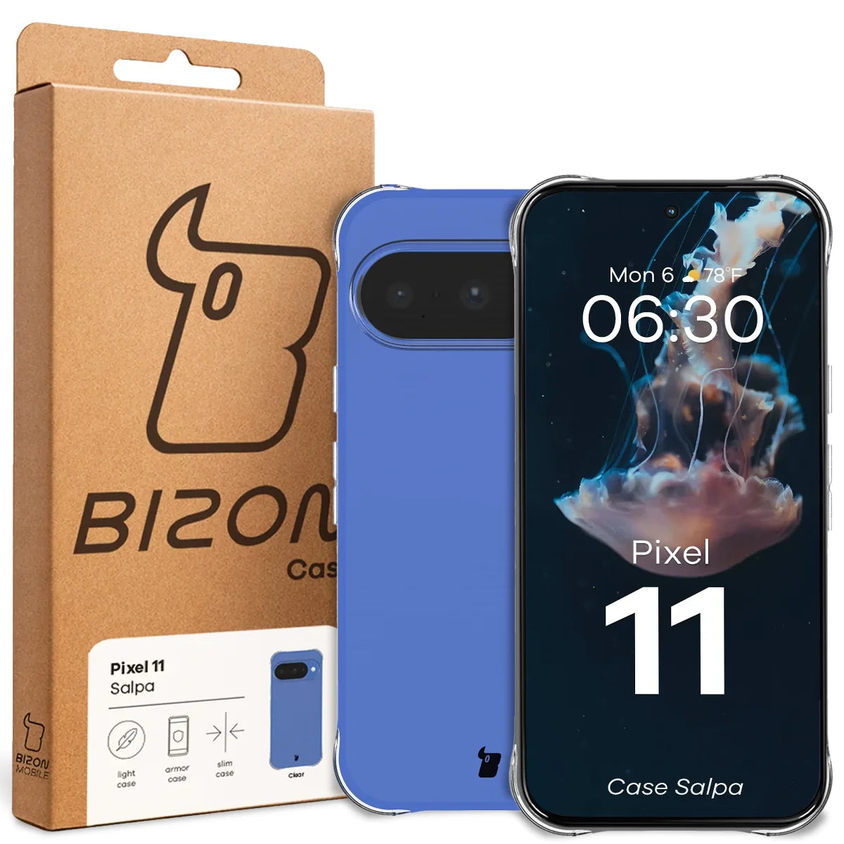 Flexible Handyhülle für Google Pixel 11, Bizon Case Salpa, Transparent