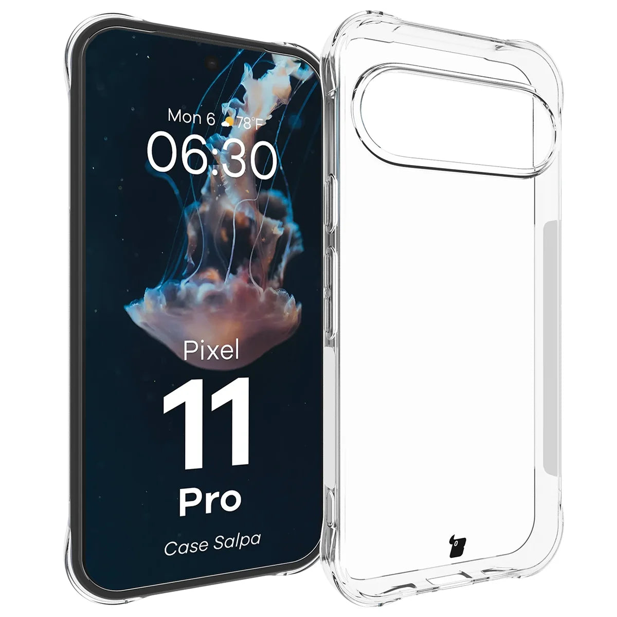 Flexible Handyhülle für Google Pixel 11 Pro, Bizon Case Salpa, Transparent