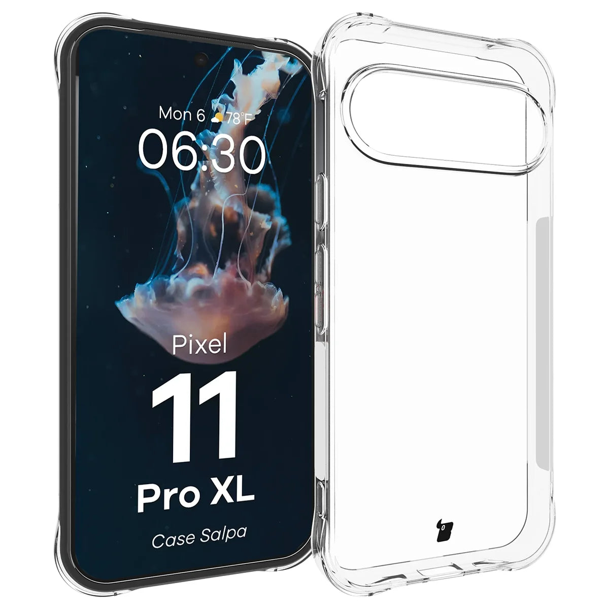 Elastyczne etui Bizon Case Salpa do Google Pixel 11 Pro XL, przezroczyste