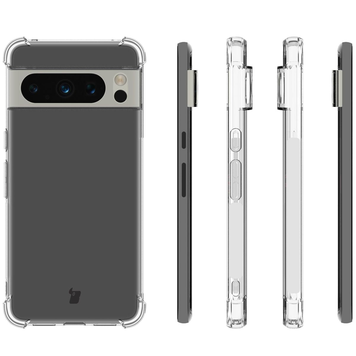 Flexible Schutzhülle für Google Pixel 8 Pro, Bizon Case Salpa, Transparent