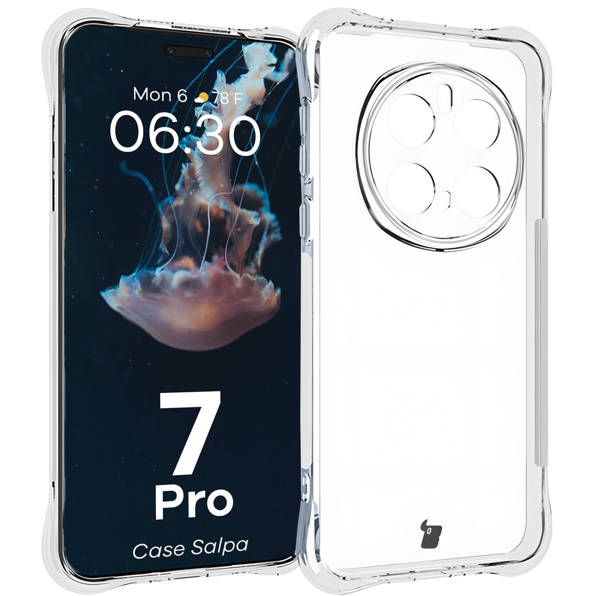 Flexible Handyhülle für Honor Magic7 Pro, Bizon Case Salpa, Transparent