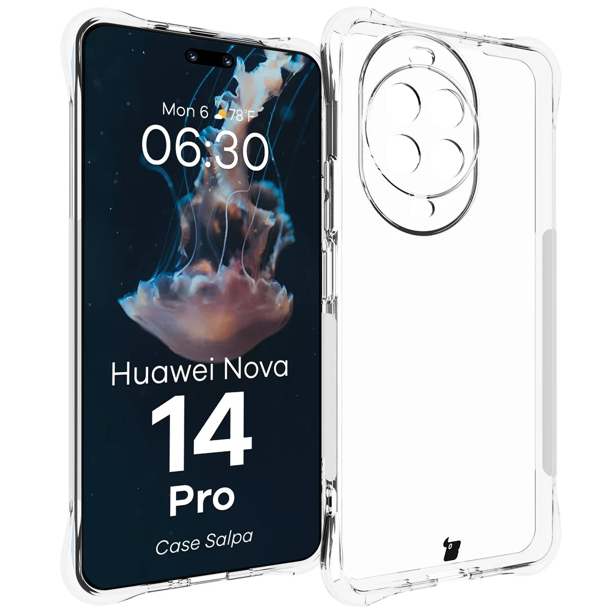 Flexible Handyhülle für Huawei nova 14 Pro, Bizon Case Salpa, Transparent