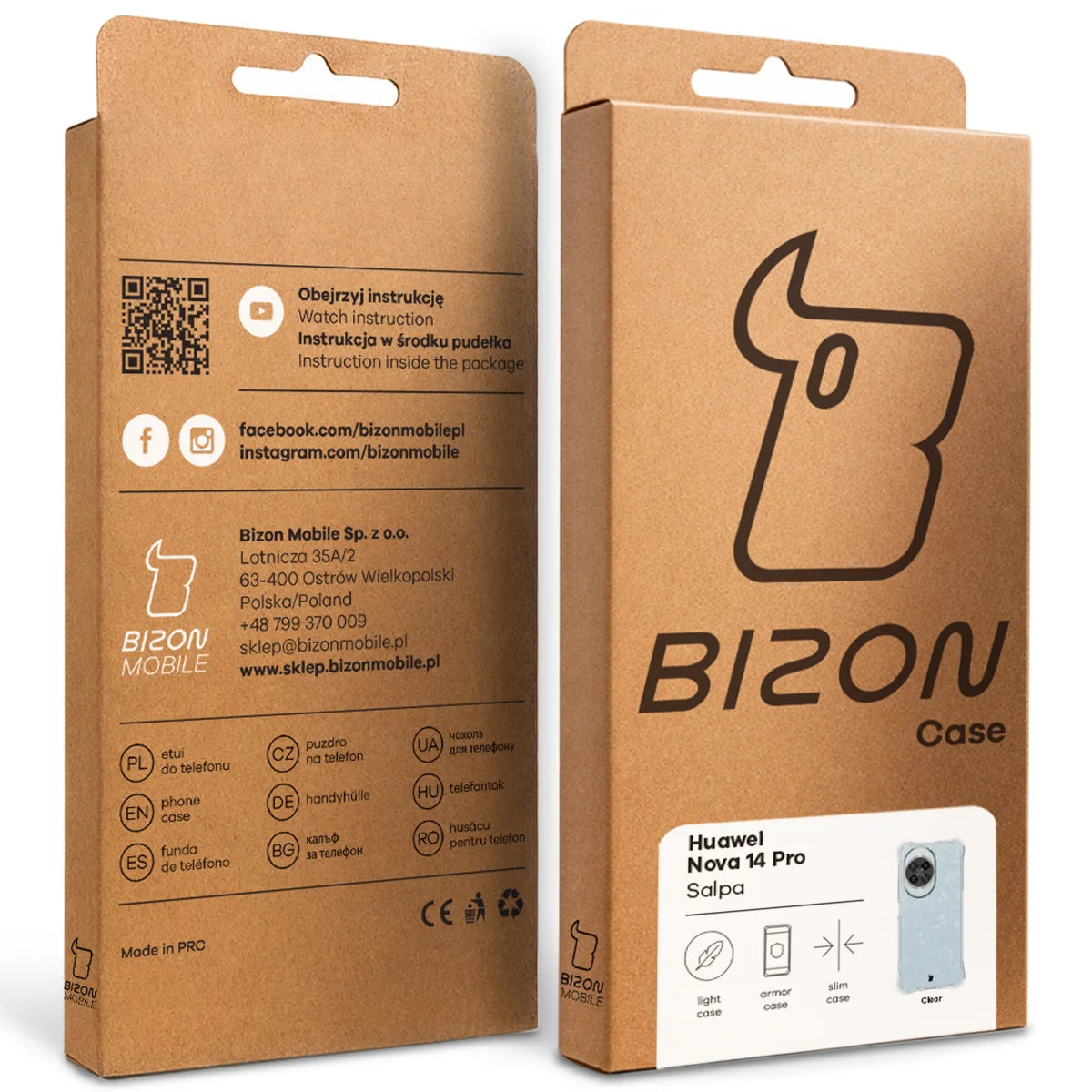 Flexible Handyhülle für Huawei nova 14 Pro, Bizon Case Salpa, Transparent