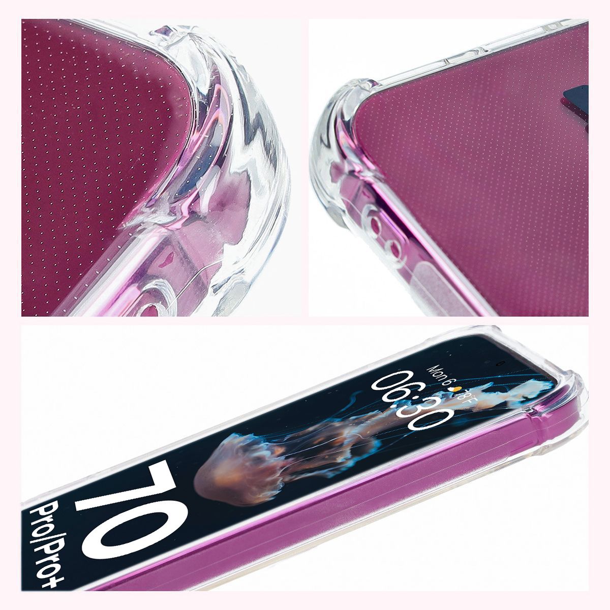 Flexible Handyhülle für Huawei Pura 70 Pro / Pro+, Bizon Case Salpa, Transparent