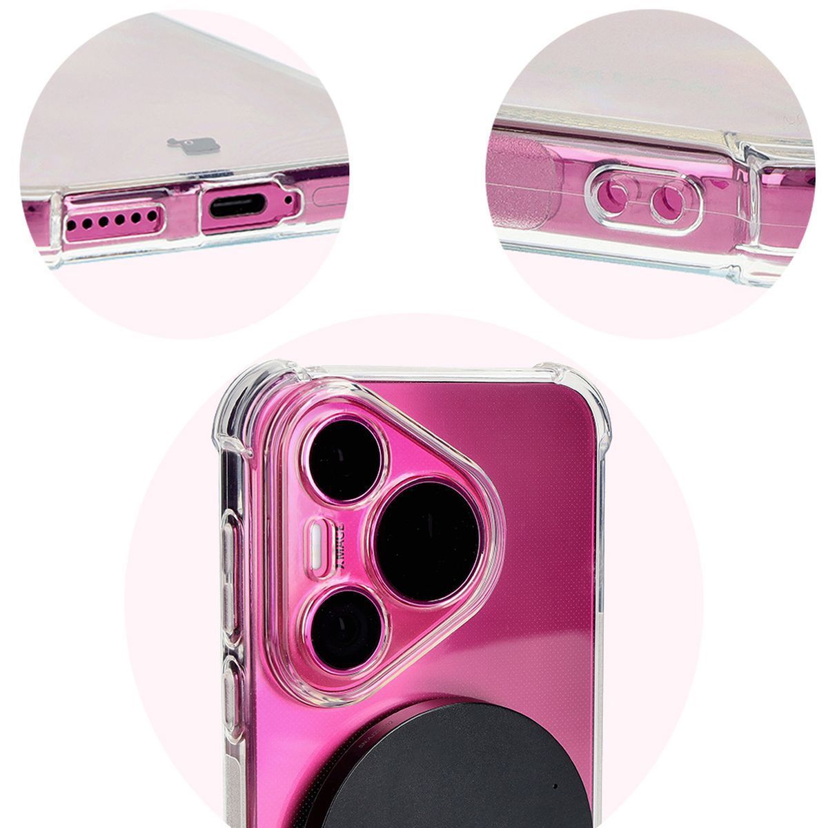 Flexible Handyhülle für Huawei Pura 70 Pro / Pro+, Bizon Case Salpa, Transparent