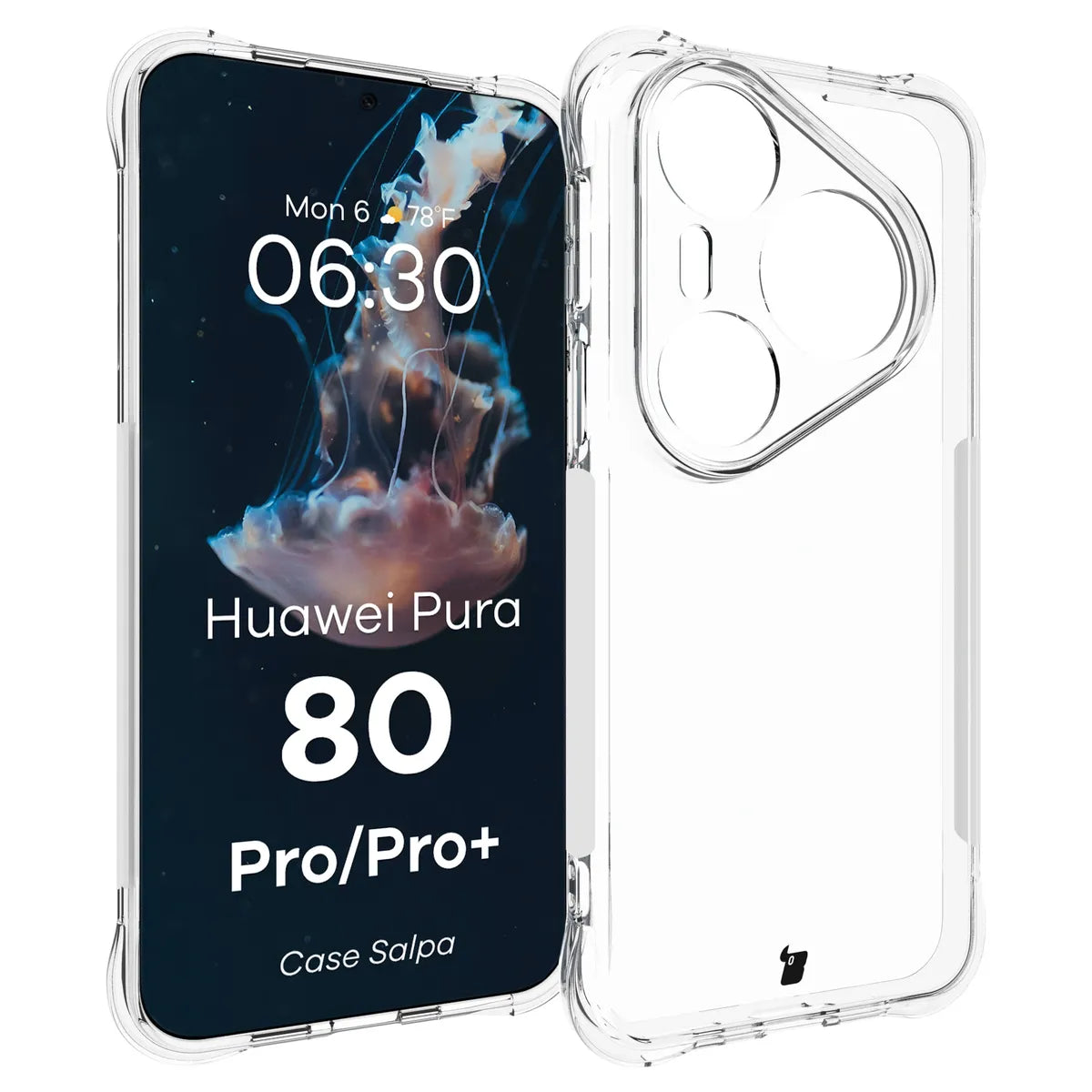 Flexible Handyhülle für Huawei Pura 80 Pro / Pro Plus, Bizon Case Salpa, Transparent