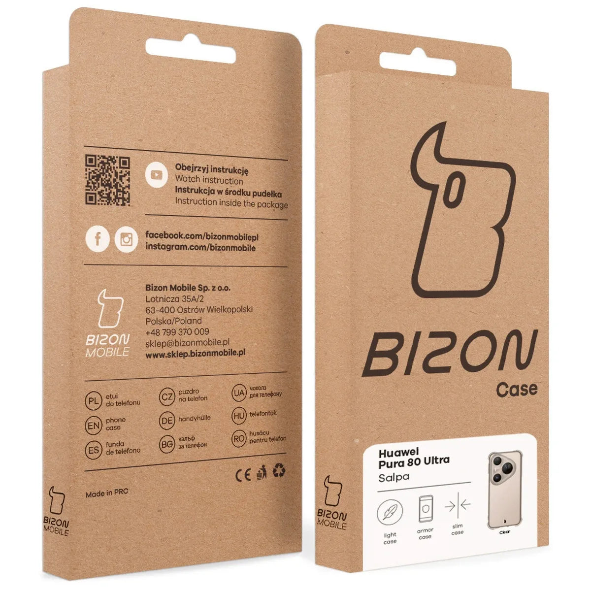 Flexible Handyhülle für Huawei Pura 80 Ultra, Bizon Case Salpa, Transparent