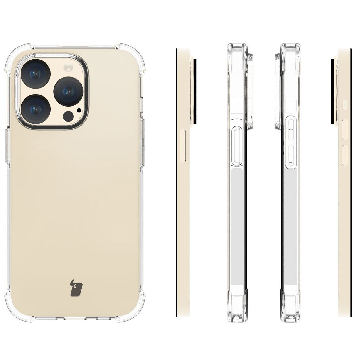 Flexible Schutzhülle für iPhone 15 Pro, Bizon Case Salpa, Transparent