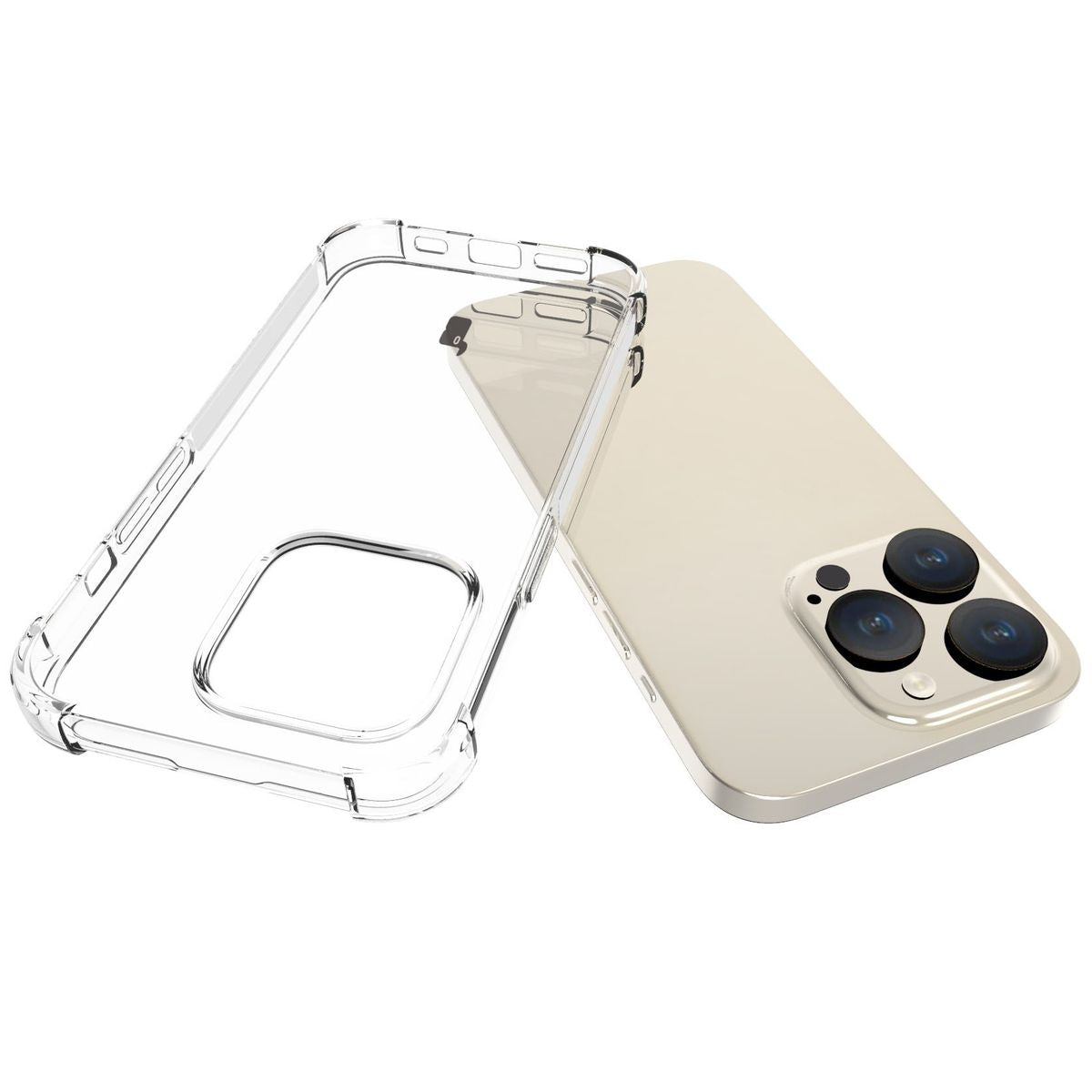 Flexible Schutzhülle für iPhone 15 Pro, Bizon Case Salpa, Transparent