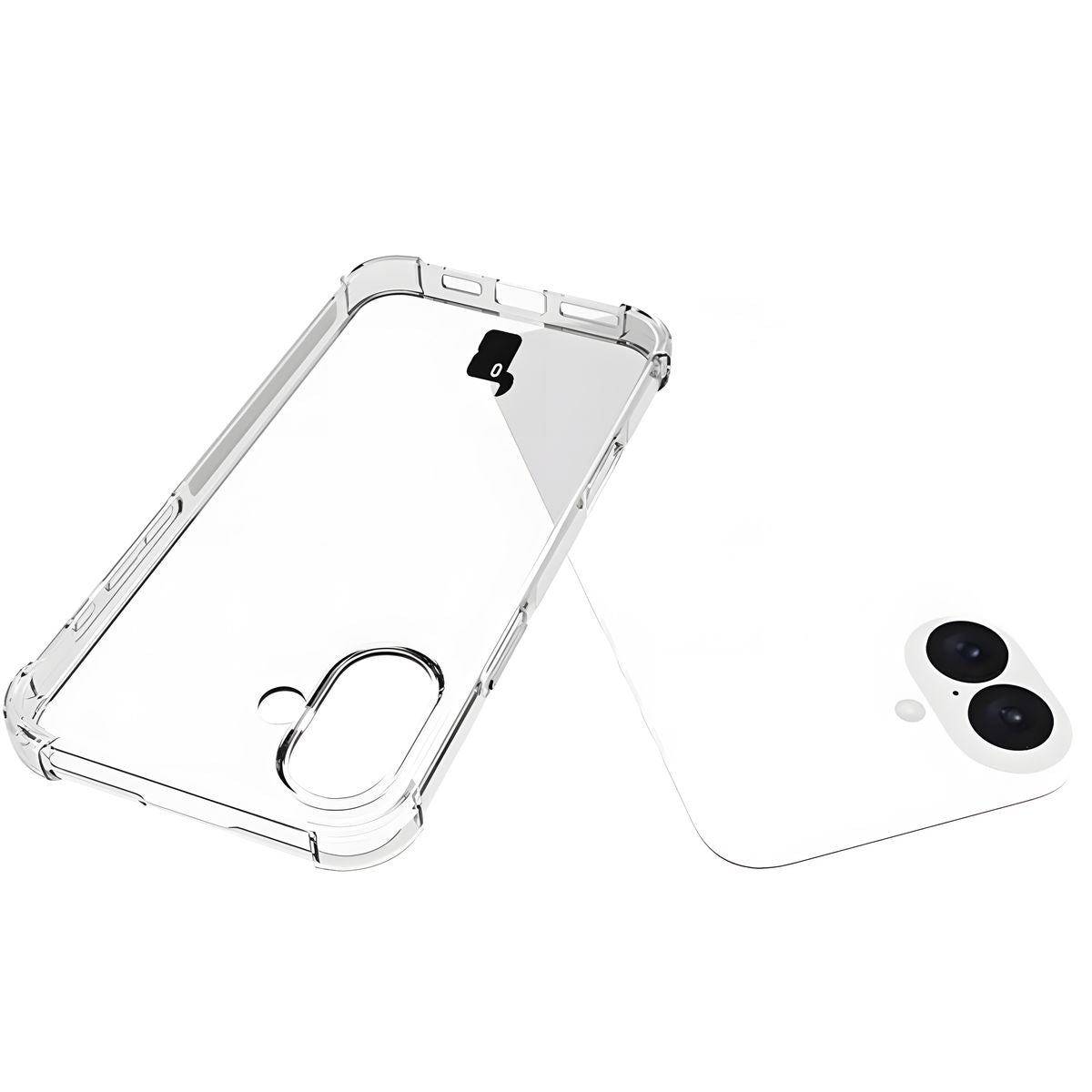 Flexible Handyhülle für iPhone 16 Plus, Bizon Case Salpa, Transparent