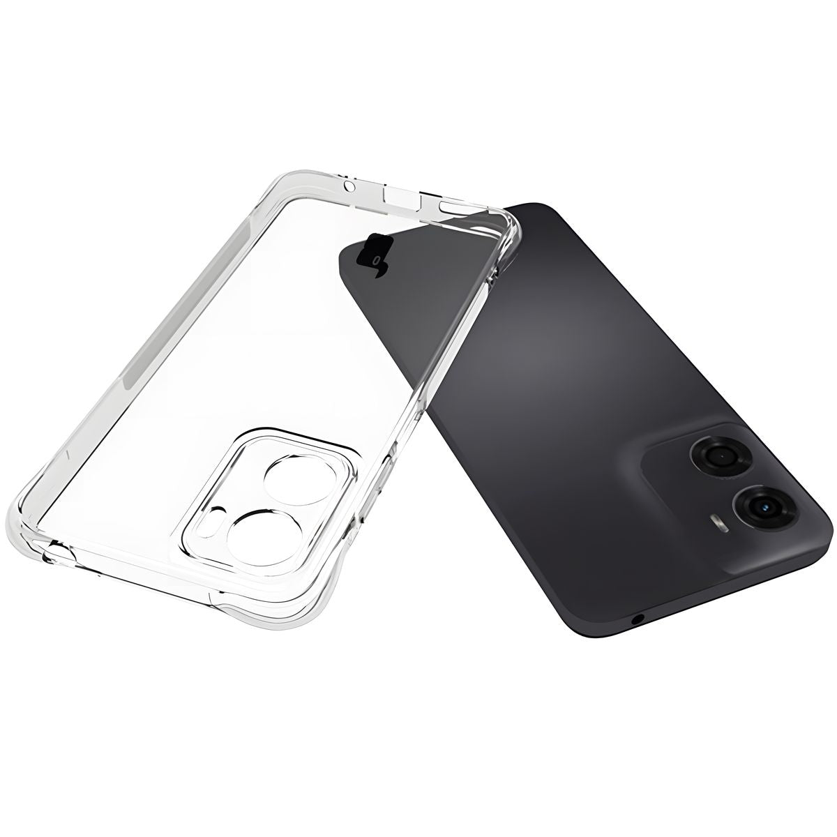 Flexible Handyhülle für Motorola Moto E15, Bizon Case Salpa, Transparent