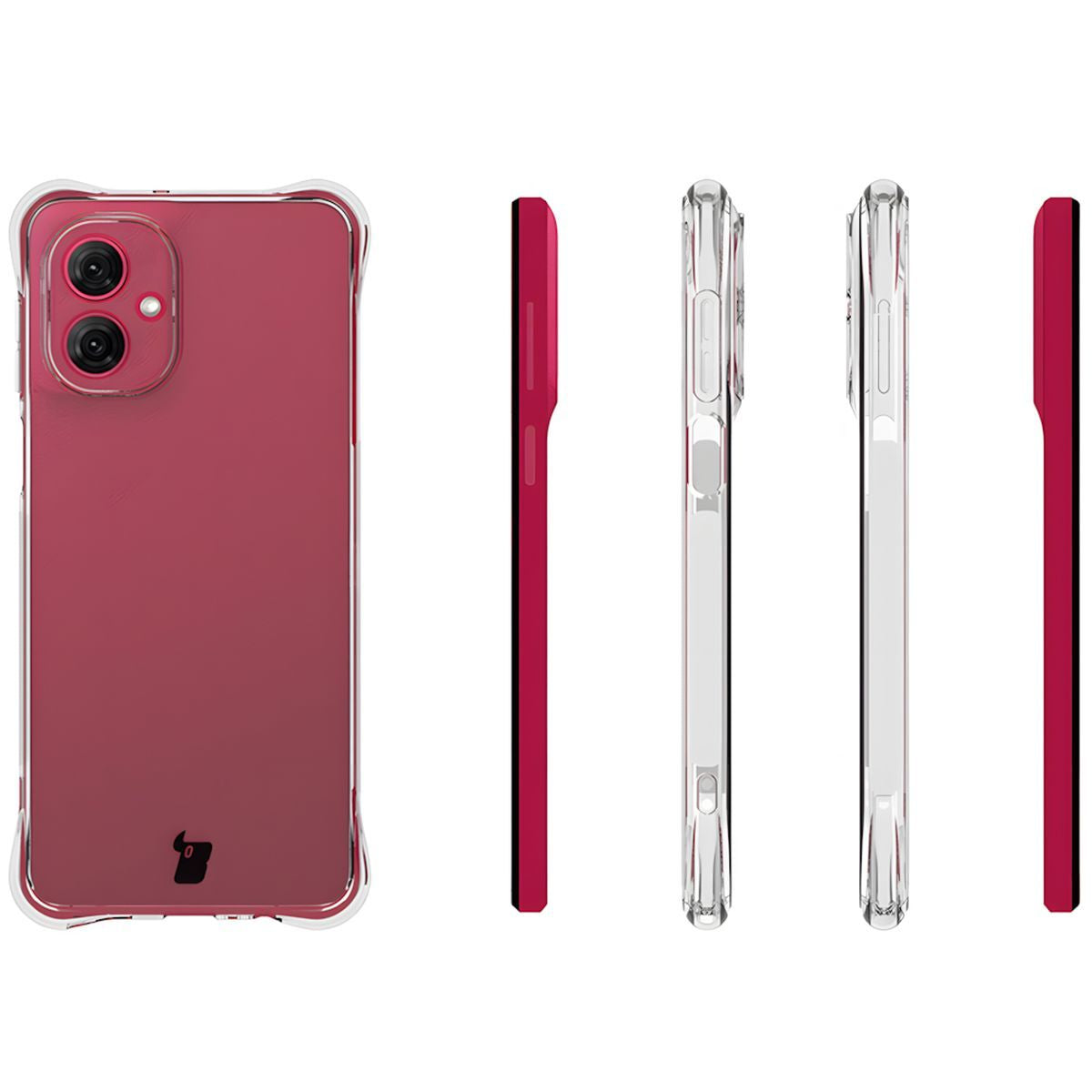Flexible Handyhülle für Motorola Moto G55 5G, Bizon Case Salpa, Transparent