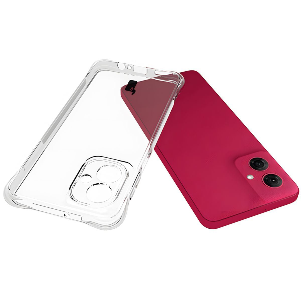 Flexible Handyhülle für Motorola Moto G55 5G, Bizon Case Salpa, Transparent