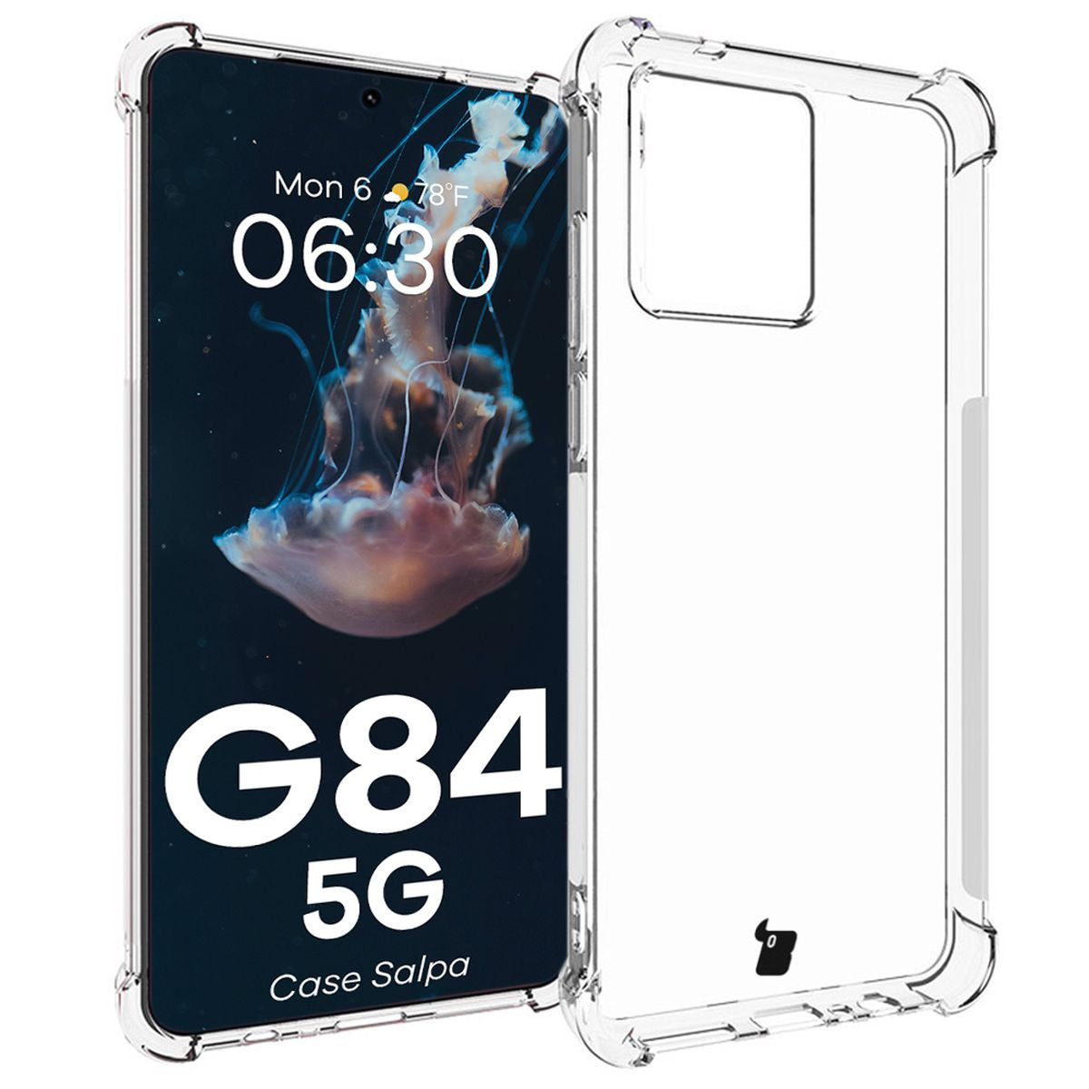 Flexible Schutzhülle für Motorola Moto G84 5G, Bizon Case Salpa, Transparent