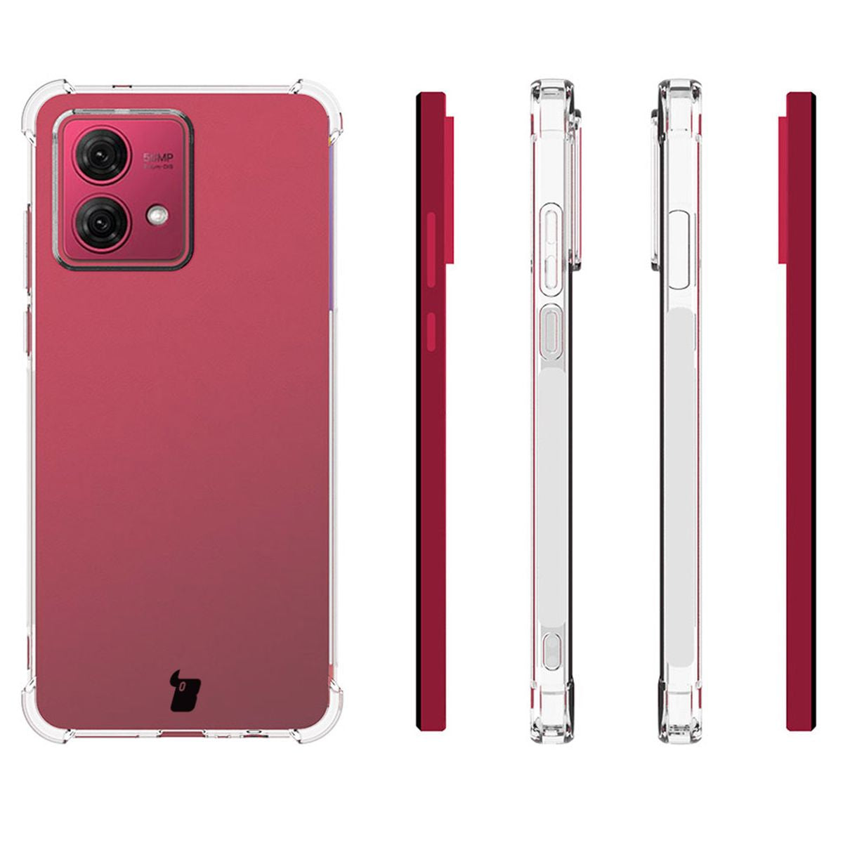 Flexible Schutzhülle für Motorola Moto G84 5G, Bizon Case Salpa, Transparent