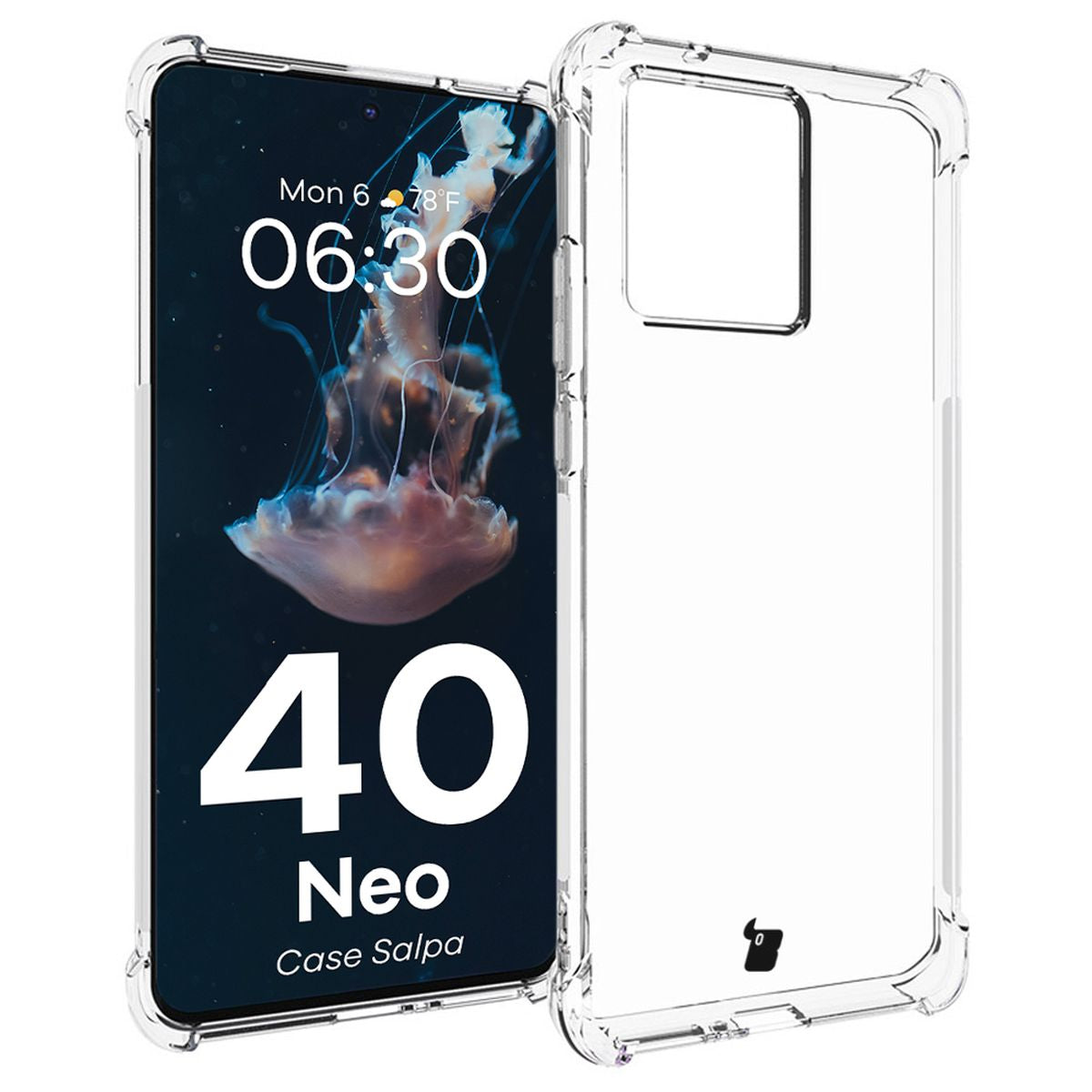 Flexible Schutzhülle für Motorola Edge 40 Neo, Bizon Case Salpa, Transparent