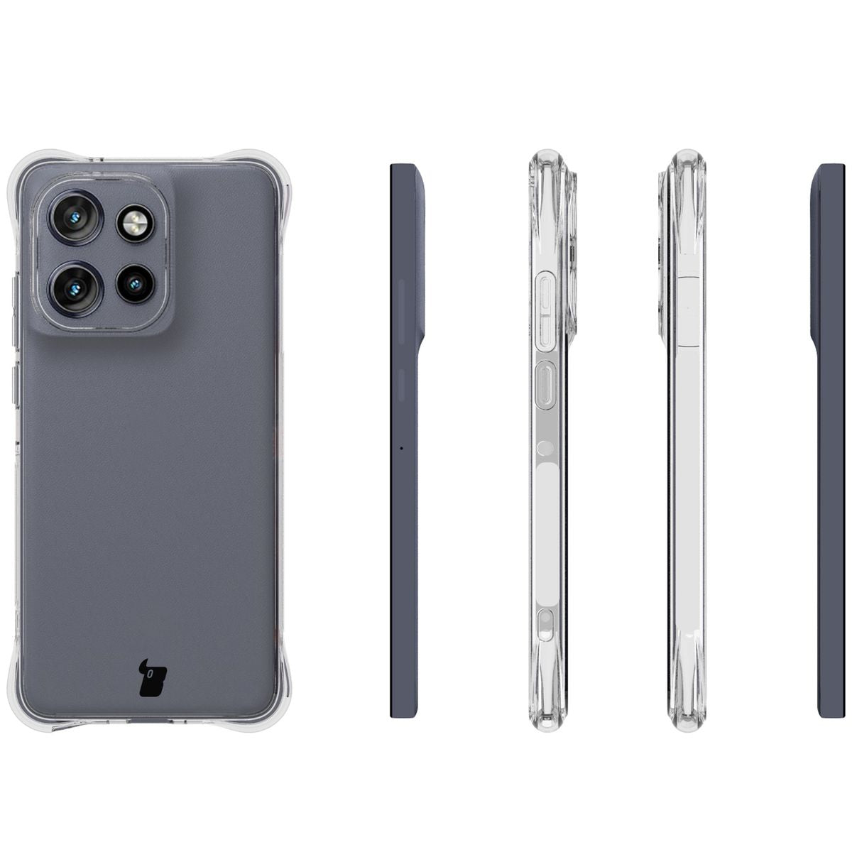 Flexible Handyhülle für Motorola Edge 50 Neo / 60 Neo, Bizon Case Salpa, Transparent