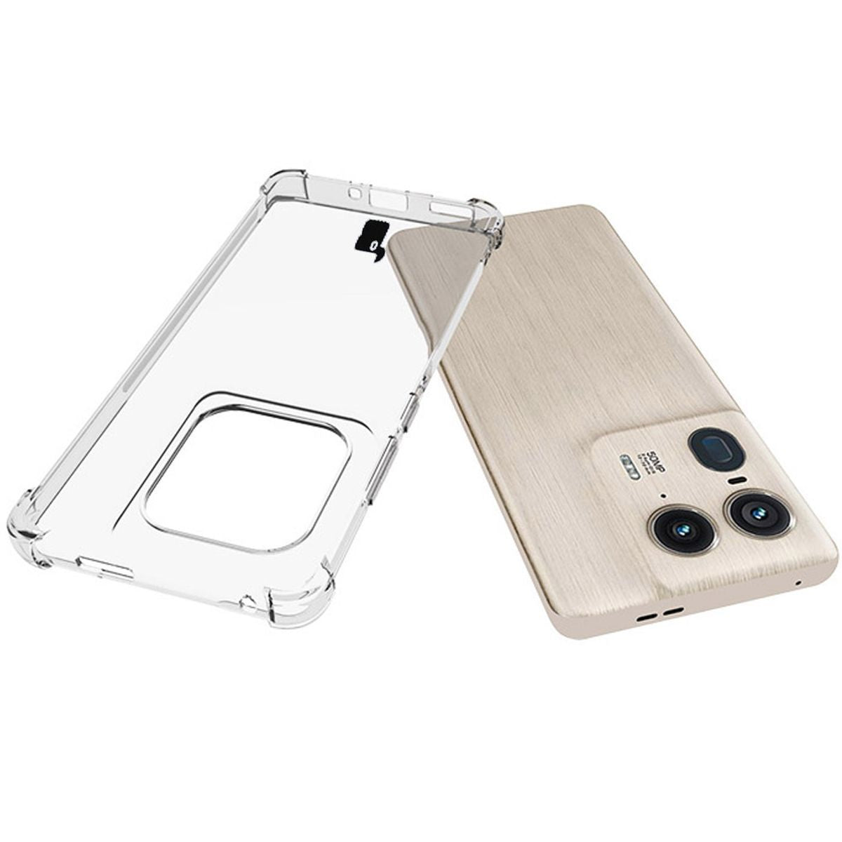 Flexible Handyhülle für Motorola Edge 50 Ultra, Bizon Case Salpa, Transparent