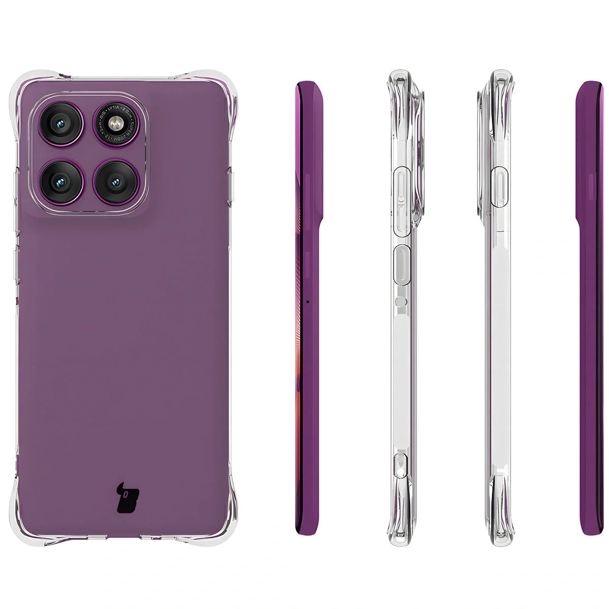 Flexible Handyhülle für Motorola Edge 60 Pro, Bizon Case Salpa, Transparent