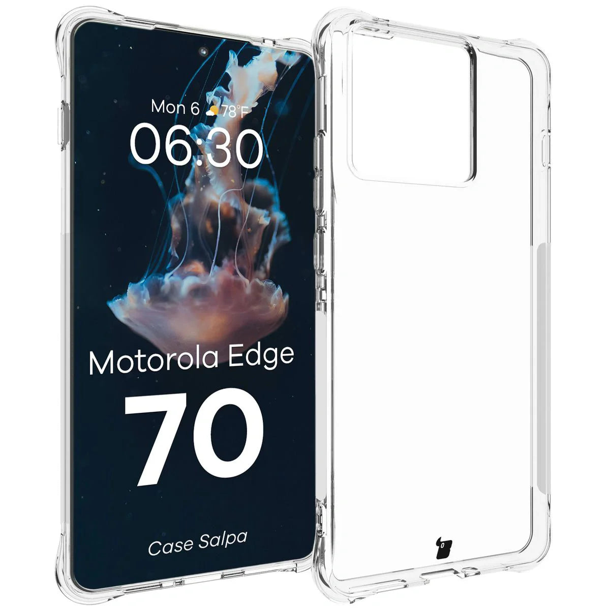 Flexible Handyhülle für Motorola Edge 70, Bizon Case Salpa, Transparent
