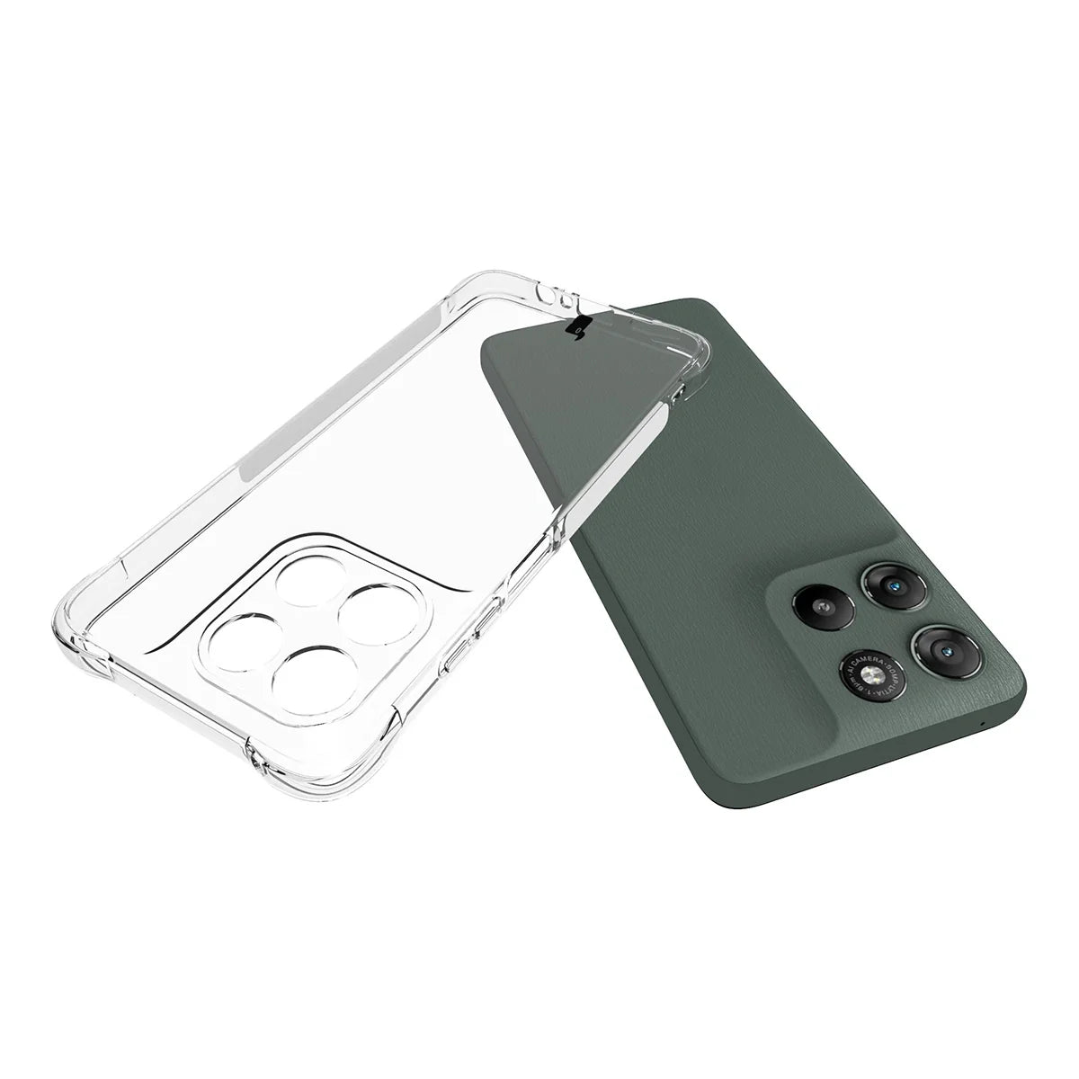 Flexible Handyhülle für Motorola Moto G57 Power / G67 Power, Bizon Case Salpa, Transparent