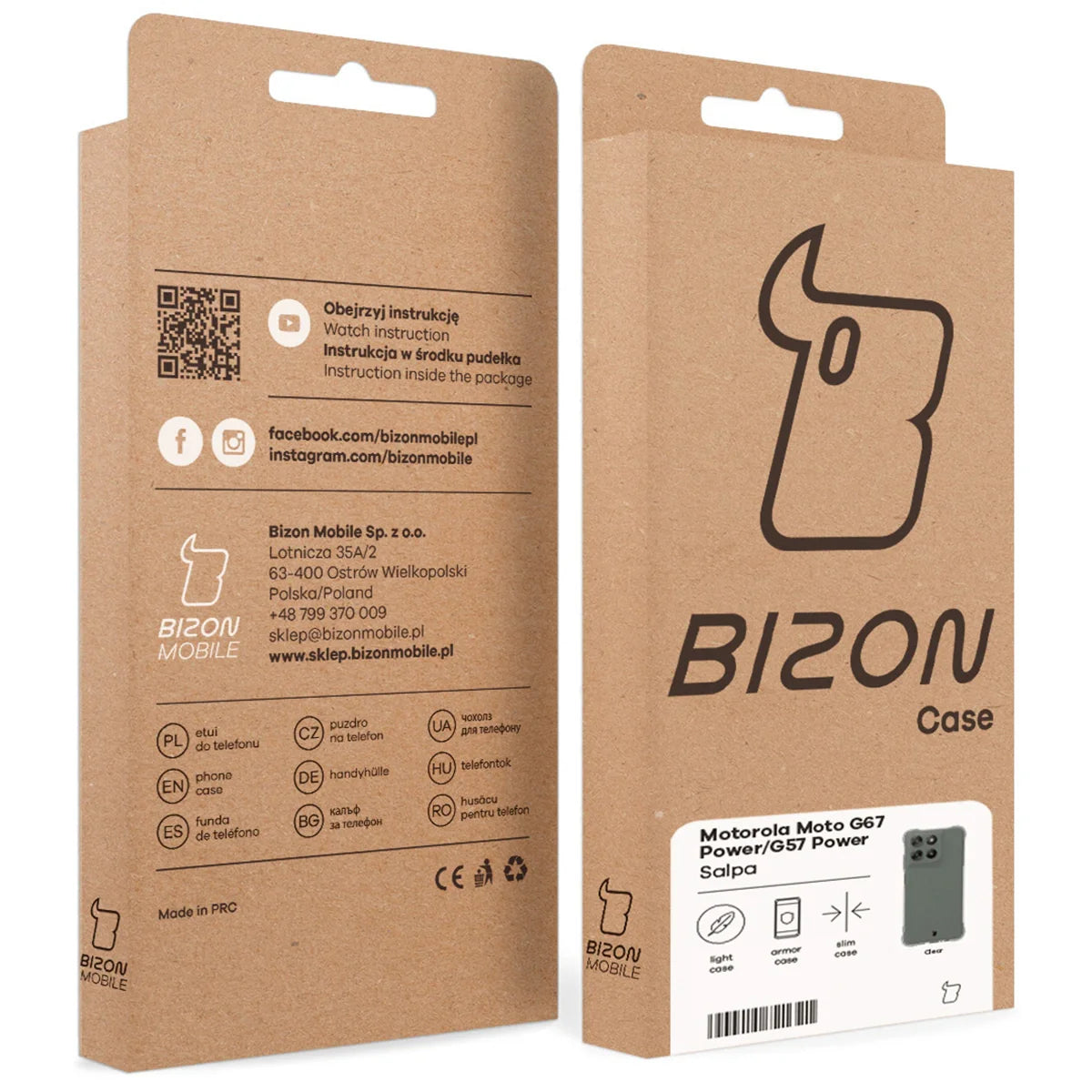 Flexible Handyhülle für Motorola Moto G57 Power / G67 Power, Bizon Case Salpa, Transparent