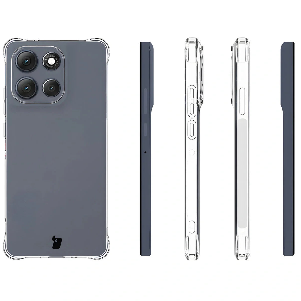 Flexible Handyhülle für Motorola Moto G86 Power 5G, Bizon Case Salpa, Transparent